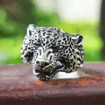 Кільце Леопард срібне Ягуар Пантера перстень великий талісман унісекс амулет